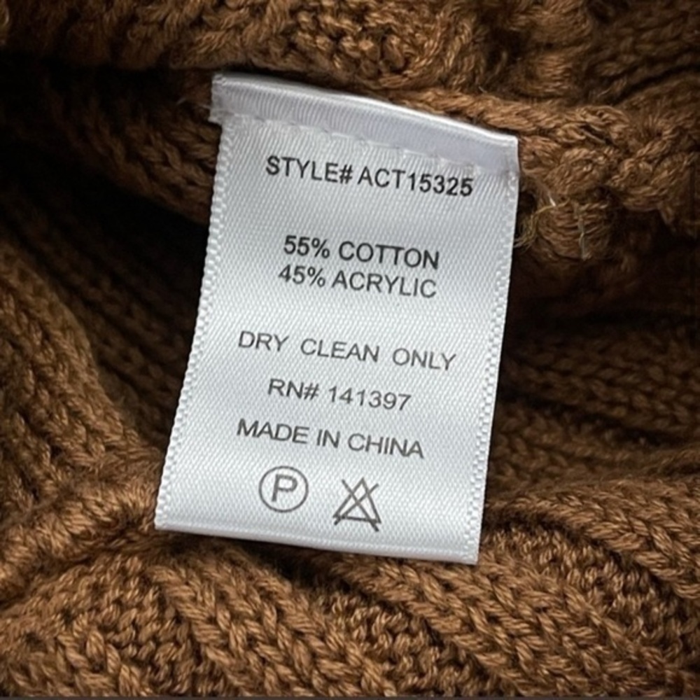ASTR The Label Evie Surplice Wrap Ribbed Tan Sweater​ - Picture 9 of 10